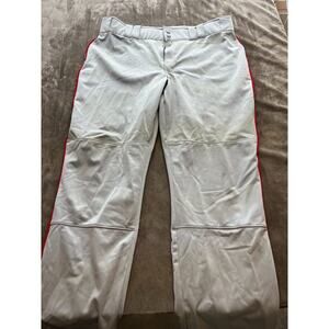 Under Armour Utility Baseball‎ Pants Piped Red Gray Mens 2XL